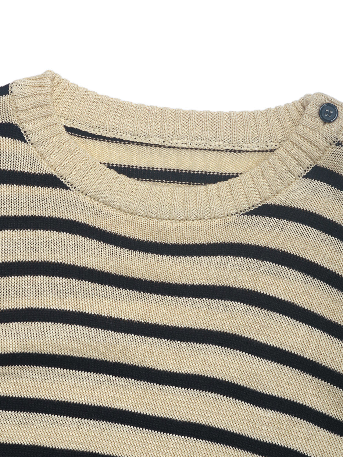 Striped Round Neck Long Sleeve Knit Top