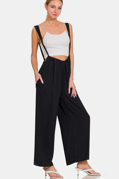 Tie Back Suspender Jumpsuit