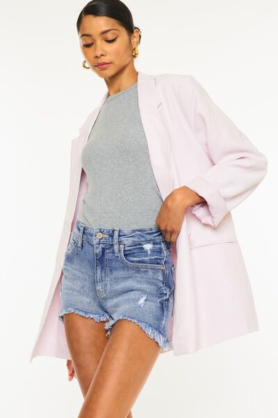 Raw Hem Denim Shorts