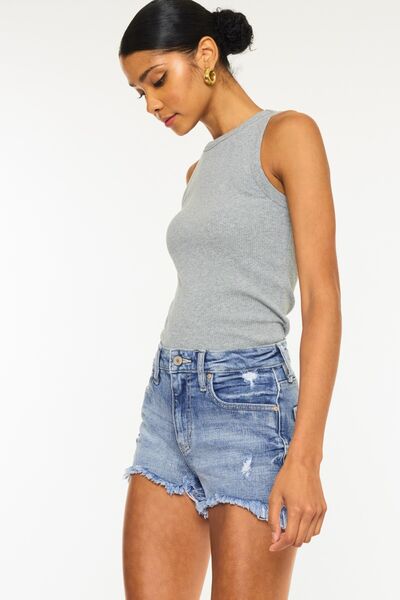 Raw Hem Denim Shorts