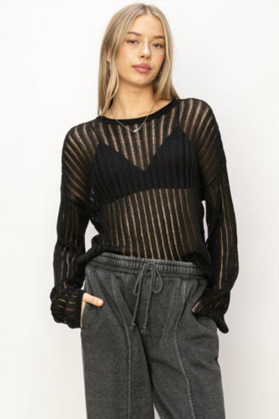 Ribbed Long Sleeve Top